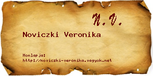 Noviczki Veronika névjegykártya